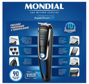 Aparador de pelos Mondial Super Groom 10 com acessórios completos – análise e review 2025
