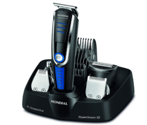 Kit Mondial Super Groom 10 – acessórios, pentes e aparadores inclusos
